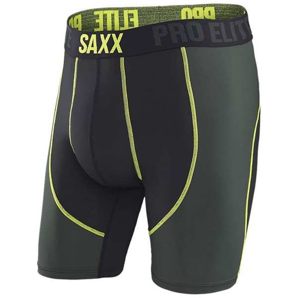 Saxx Mens Pro Elite 2.0 Long Leg Performance Boxers Underwear - Forest ...