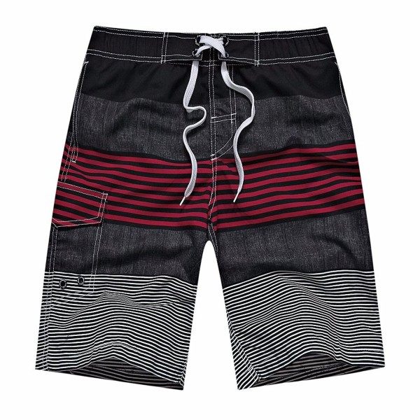 Men's Swim Trunks Quick Dry Water Beach Board Shorts Striped Sportwear ...