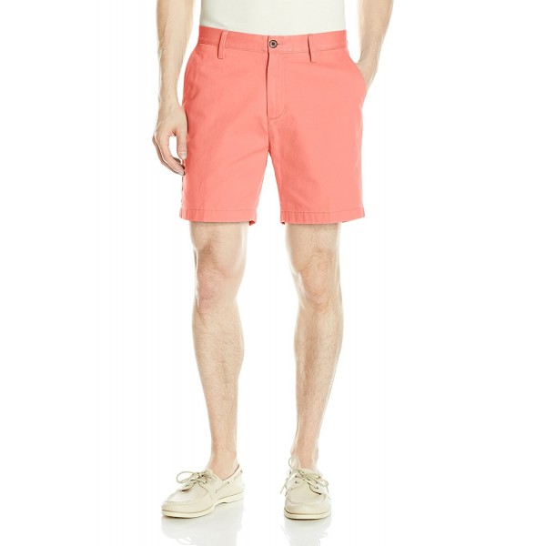 Men's Flat-Front Short - Pale Coral - C612OCKZ6YI