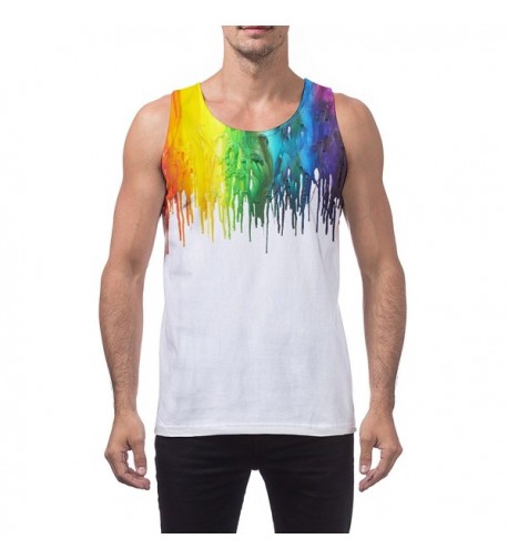 Leapparel Tie Dyed Bodybuilding Sleeveless Turtleneck