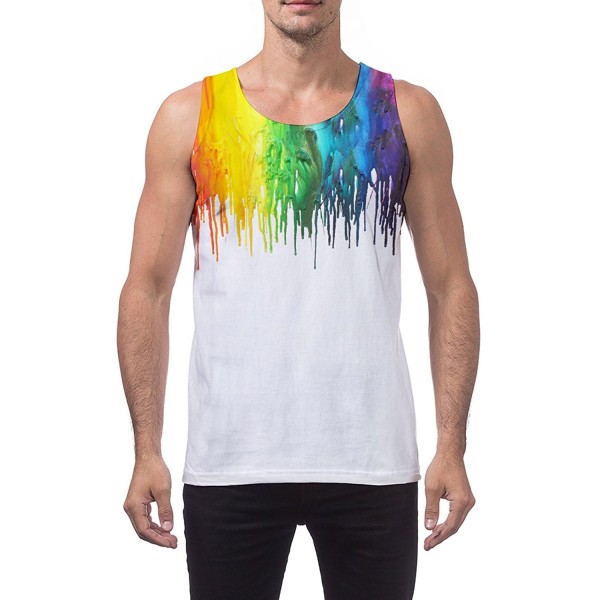 Leapparel Tie Dyed Bodybuilding Sleeveless Turtleneck