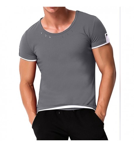 MODCHOK Sleeve Shirts Button Cotton