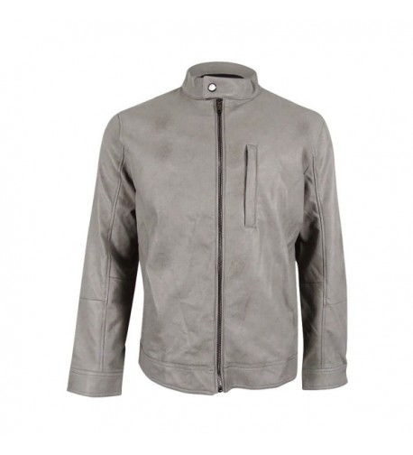 Alfani Mens Faux Leather Bomber Jacket