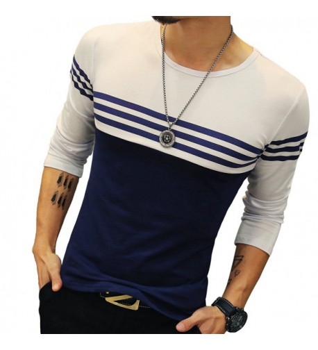 Logeeyar long Sleeve Contrast Stitching T Shirt