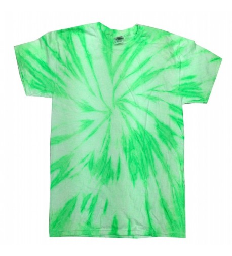 Colortone Tie T Shirt Neon Kiwi