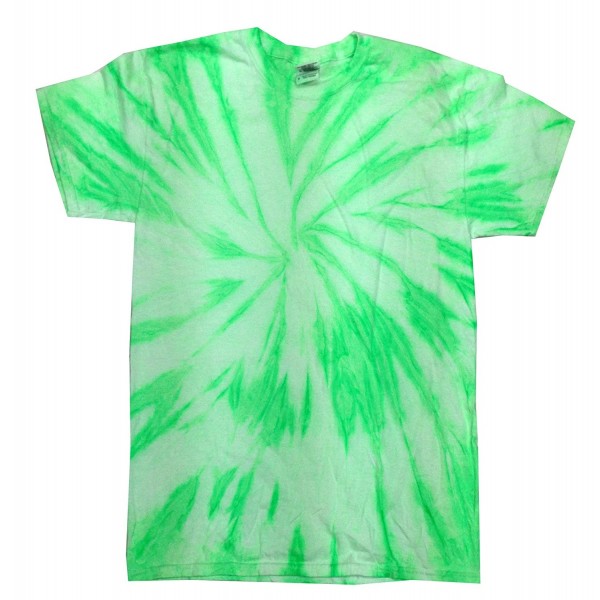 Colortone Tie T Shirt Neon Kiwi