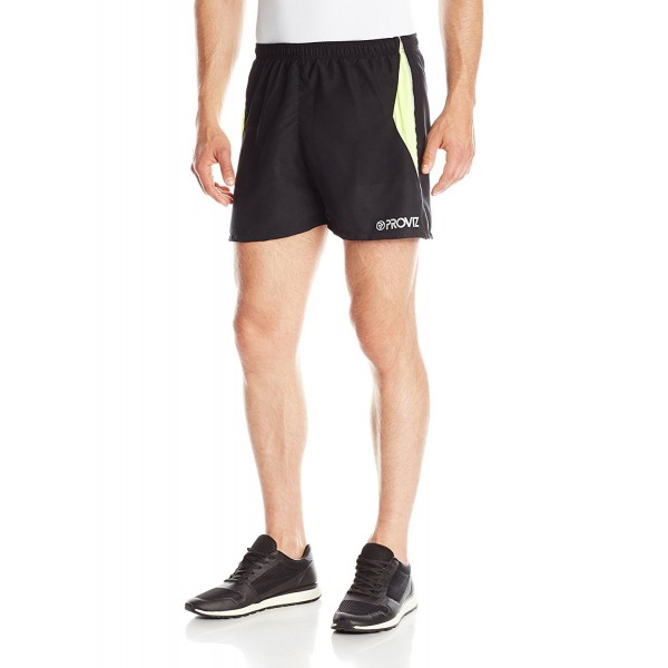 Men's Running Shorts- Black - Yellow/Black - CW118DK8OC7