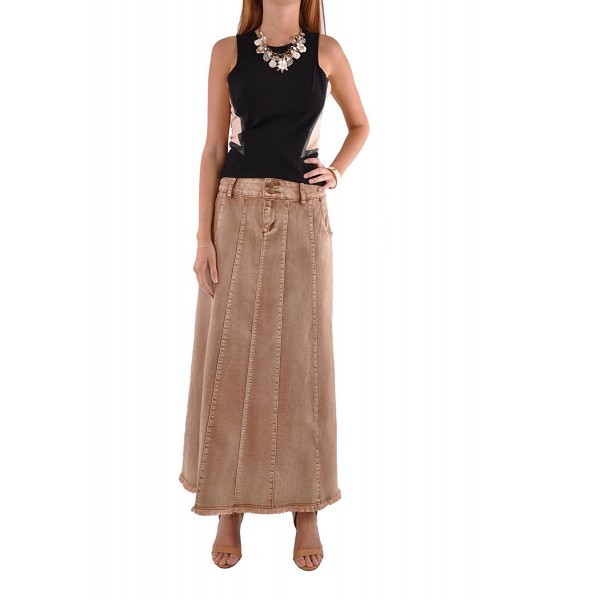 Style Flawless Beauty Denim Skirt Brown 26
