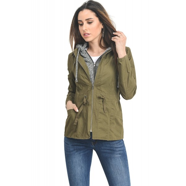 InstarMode Womens Military Anorak Safari