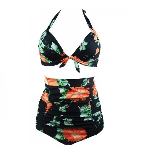 COCOSHIP Floral Halter Carnival Swimwear