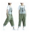 YESNO Cropped Overalls Jumpsuits Contrast