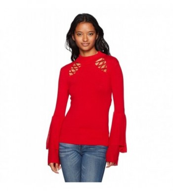 XOXO Womens Mockneck Sleeve Sweater