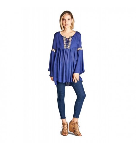 Velzera Embroidered Sleeve Tunic Dress