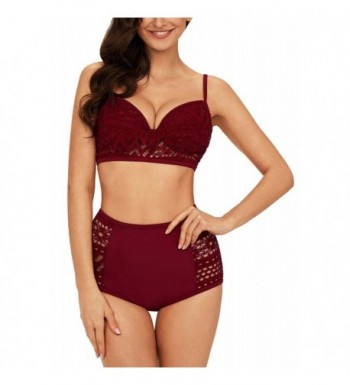 EasyMy Swimsuits Underwire Crochet Bathing