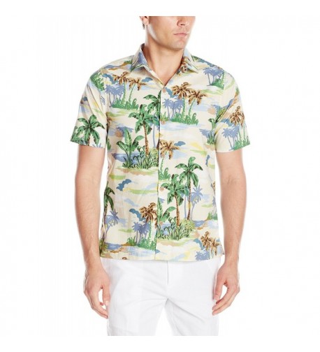 Caribbean Joe Printed Collared Hawaiian