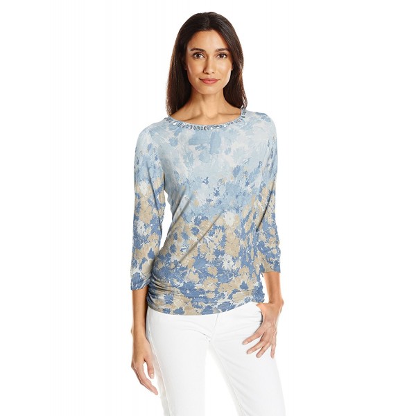 Ruby Rd Womens Floral Ruching