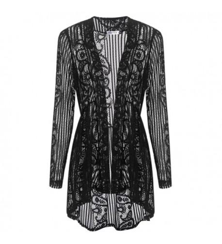 Meaneor Women Sleeve Crochet Cardigan