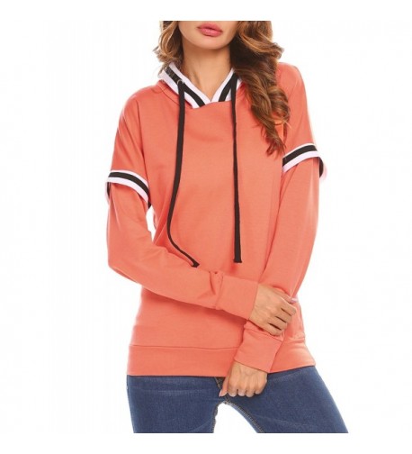 Easther Striped Shoulder Pullover Sweatshirt