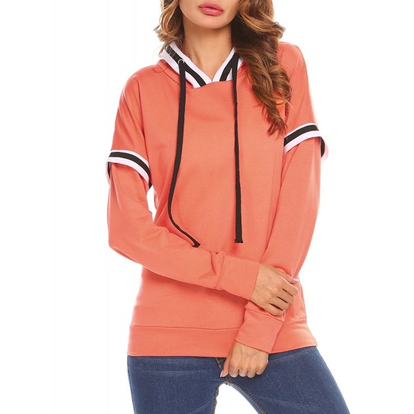 Easther Striped Shoulder Pullover Sweatshirt