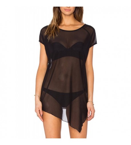 May Maya Womens Sheer Asymmetry