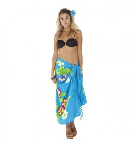 World Sarongs Hawaiian Swimsuit Turquoise