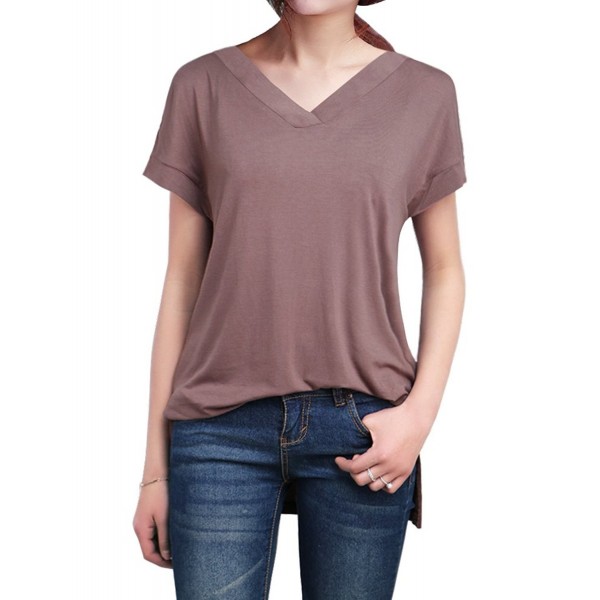 LUOTILIA Short Sleeve Shirts Women