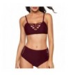 Aixy Bikini Burgundy Waisted Bathing