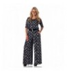 Alkii Wide Leg Printed Jumpsuit Cursive